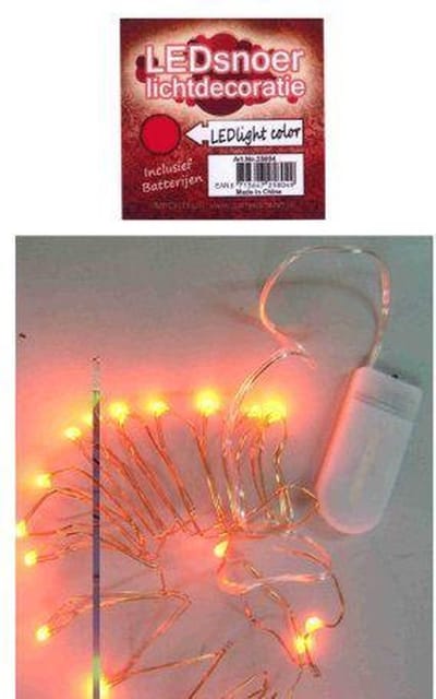 Ledverlichting snoer rood 2 meter