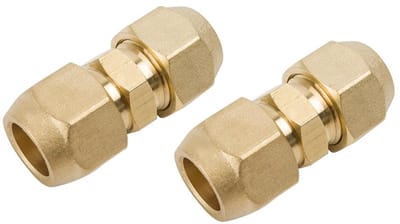 Dailygoods- Nippel Dubbel - Messing - Schroefdraadfitting - Buisverbinding - Airconditioning - Sanitair - Roestbestendig - Fitting