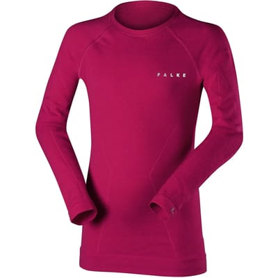 FALKE Wool-Tech sneldrogend wol functioneel materiaal functioneel shirt met lange mouwen kinderen roze - maat 110-116