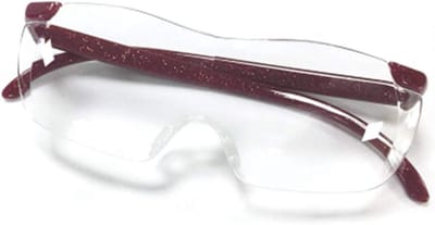 Vergrootglas Leesbril - Handsfree Vergrootglas - Fijne Tekst Lezen - 10x Vergroting - 4.3 Inch Scherm - Rood