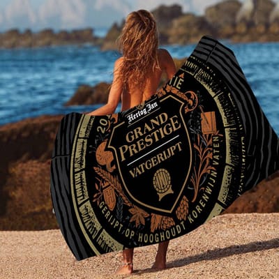 H-Hertog Jan Badhanddoek Microvezel Zacht Waterabsorberend Ademend Voor Meisjes Kinderen Decoratieve Cartoon Strandhanddoek Cotton 30x30cm brown