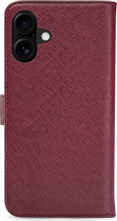My Style Telefoonhoesje geschikt voor Apple iPhone 16 Hoesje | My Style Flex Wallet Bookcase Portemonnee | Pasjeshouder voor 3 Pasjes | Telefoonhoesje voor Pinpas / OV Kaart / Rijbewijs - Bordeaux | Bordeaux rood