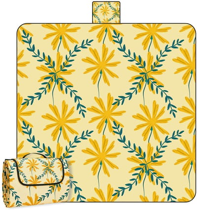 200 x 200 cm, extra grote picknickmat, waterdicht, strandmat, machinewasbaar, picknickdeken, camping, stranddeken voor strand, picknick, tuin (oranje)
