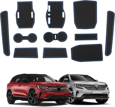 Anti-slip Rubber Mat voor RENAULT Austral E-Tech Hybrid 2022-2024 - Bescherming voor Console, Bekerhouder en Opbergruimte met Schokabsorptie en Duurzaamheid