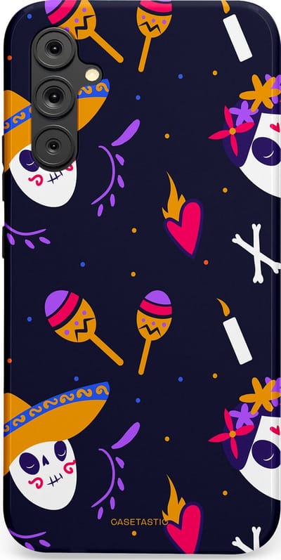 Casetastic Hoesje Geschikt voor Samsung A34 (5G) - Stijlvolle Beschermende Duo-layer Case - Muertos fiësta