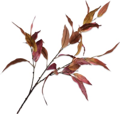 Silk-ka Kunstbloem-Zijde Bladtak Bruin-Groen 114 cm