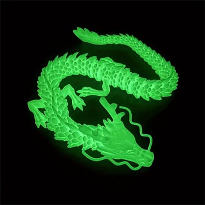 Figurines de dragon lumineuses imprimées en 3D, jouet décoratif multi-articulé, mobile et articulé, pour maison, voiture, table 30CM black