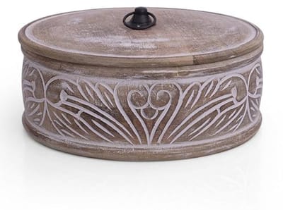 Handgemaakt houten Tortilla Warmer - Ideale Houder voor Chapati, Roti en Pannenkoeken - Natuurlijk Bruin