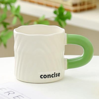 Creatieve Steenpatroon Boompatroon Mok Enkele Beker Eenvoudige Effen Kleur Keramische Waterbeker Koppel Koffiekop Souvenir Cadeaubeker 420ML