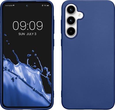kwmobile telefoonhoesje geschikt voor Samsung Galaxy A35 - Hoesje voor smartphone - Back cover in metallic blauw