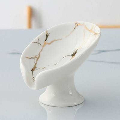 NIEUW 1PC Keramische Leay Douche Zeephouder Badkamerbenodigdhedenaf Vorm Doos Waterafvoergat Schotel Opbergbord Tr