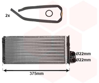 Van Wezel - KACHEL RADIATEUR VOOR NISSAN INTERSTAR X70 2002-2004 7701205584