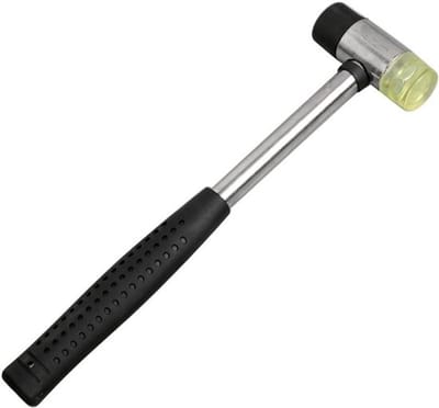 Dubbelzijdige rubberen hamer - anti-terugslaghamer met antislip handgreep - zachte nylon hamer - universeel en duurzaam .