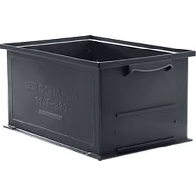Stapelbak serie 14/6-230, van PP, ESD-geleidend, inhoud 26 l, zwart