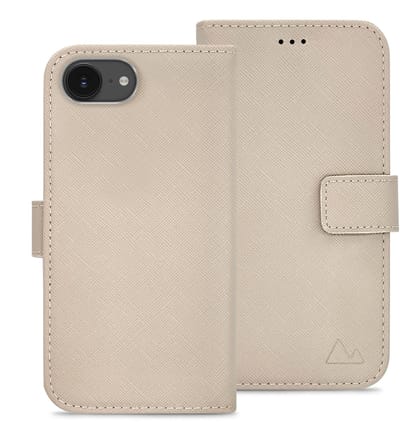 My Style Telefoonhoesje geschikt voor Apple iPhone 16e Hoesje | My Style Flex Wallet Bookcase Portemonnee | Pasjeshouder voor 3 Pasjes | Telefoonhoesje voor Pinpas / OV Kaart / Rijbewijs - Warm Taupe | Taupe