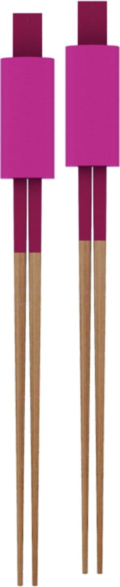 Zak!Designs Chopsticks - incl. Stokjeslegger - Set van 2 Stuks - Ø 24 cm - Fuchsia