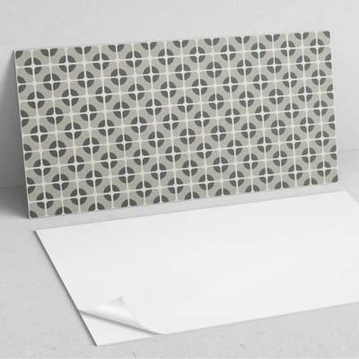 Coloray Wandpanelen Zelfklevend - Geometrisch tegelpatroon PVC Wandpaneel - 100 cm x 50 cm - Grijs Wandbekleding Zelfklevend - 1 stuk - Mozaïeken Wandpanelen Zelfklevend - Keuken Wandpanelen - Wandpanelen Badkamer