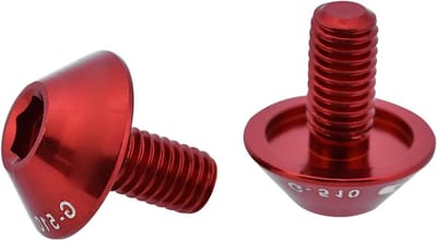 Premium Kwaliteit 2-Delige M5 X 12mm Aluminium Bouten en Schroeven Set voor Flessenhouders en Schijfremrotors - Rood, Lichtgewicht en Duurzaam