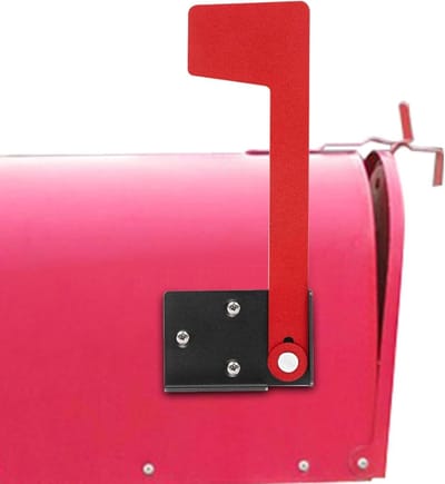 Vervangende Postbus Vlag - Brievenbus Signaal - Post Bezorging - Roestvrij Metaal - 19.4 x 6.8 cm - Rood