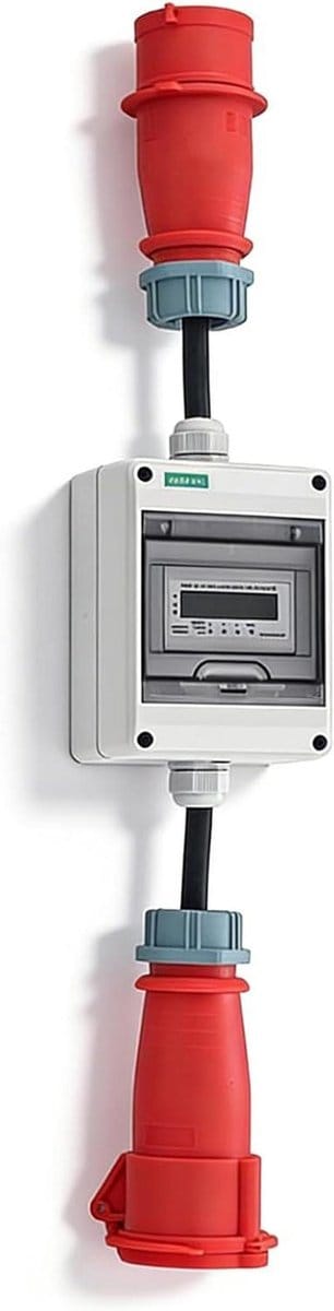Digitale Stroommeter - Mobiele Meter - Energie Verbruik Meten - MID Gekalibreerd - 16A 400V - Zwart