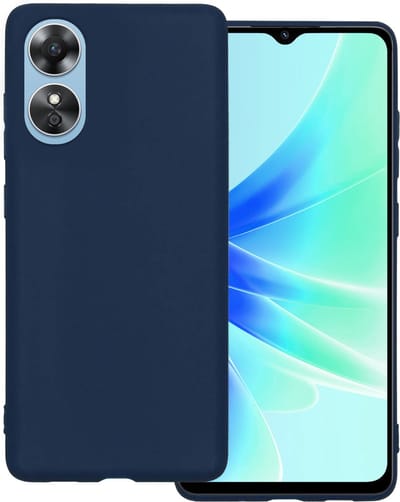 Hoesje Geschikt voor OPPO A17 - Sterk & Shockproof - Hoes Cover - Siliconen Case - Donkerblauw
