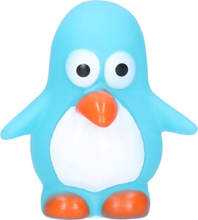 Rubber badeendje/pinguin - Classic blauw - badkamer fun artikelen - size 6 cm - kunststof - water speelgoed pinguins