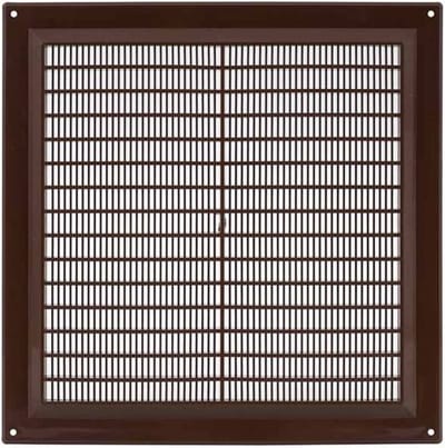 Ventilatierooster vierkant met grill 250x250 mm bruin - VR2525B