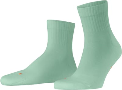 FALKE Run Rib crew eenkleurig katoen functioneel materiaal sokken unisex groen - maat 42-43