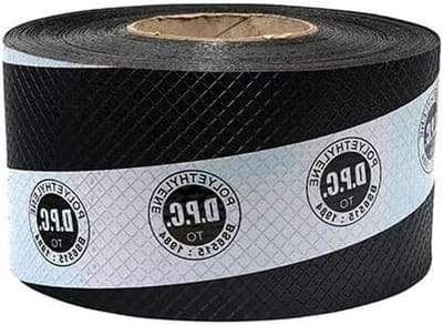 Vochtwerende Laag - Bouwfolie Barrière - Muren Beschermen - Gemaakt van gerecycled materiaal - 100mm x 30m - Zwart