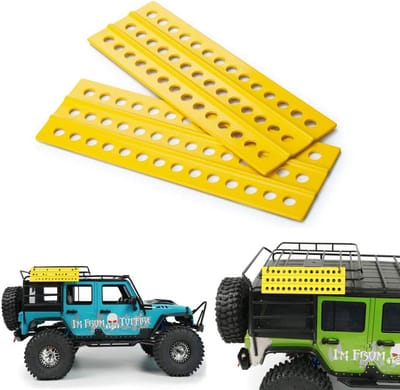Metalen Zandladder Set voor 1/10 RC Crawler Auto Accessoires - Geel (2 Stuks)
