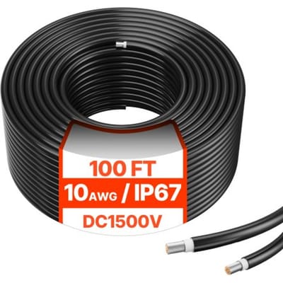 VEVOR 30,48m Zonne-energiekabel 6mm²/10AWG IP67 PV-kabel XLPE koperen verlengkabel