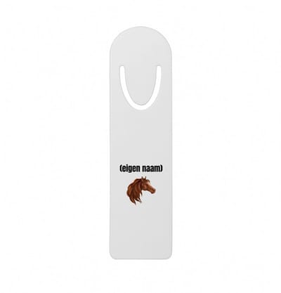 Hacebo® - paardenkop met eigen naam metalen boekenlegger - Paarden - paarden liefhebbers - iemand die houdt van paarden - verjaardag - cadeau - kado Bladwijzer boekenleggers - 12.7 cm x 3.2cm