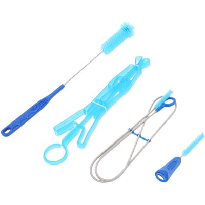 4 stuks Hydratatie Blaas Reinigingskit Opvouwbaar Droogrek Lange Handgreep Flexibele Kleine Borstel Water Blaas Reiniger Set blue