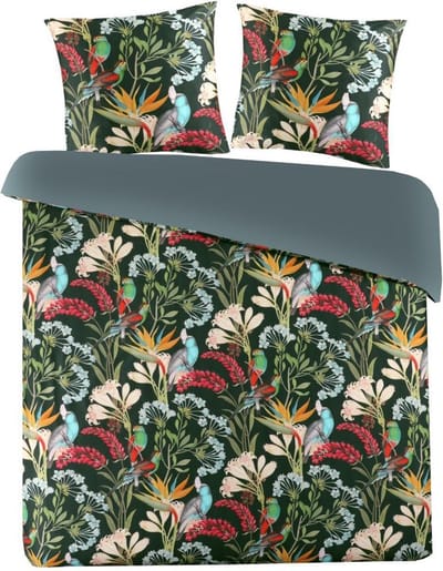 Papillon Helena Dekbedovertrek - Eenpersoons - 140x200/220 cm - Groen