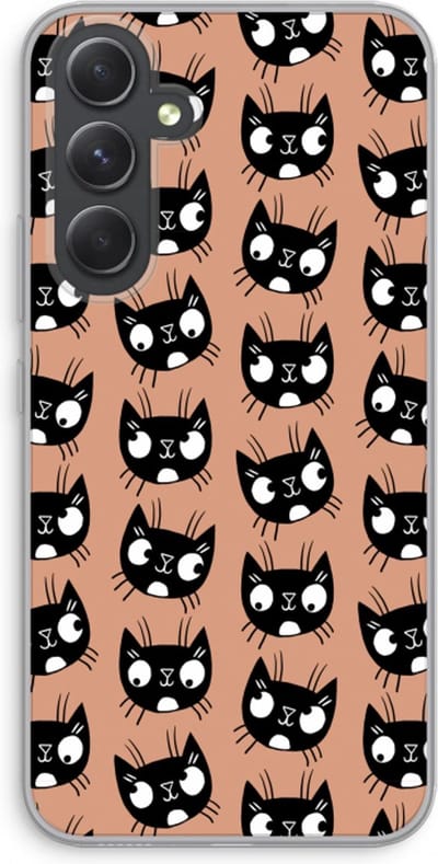 Case Company® - Hoesje geschikt voor Samsung Galaxy A54 hoesje - Kat - Soft Cover Telefoonhoesje - Bescherming aan alle Kanten en Schermrand