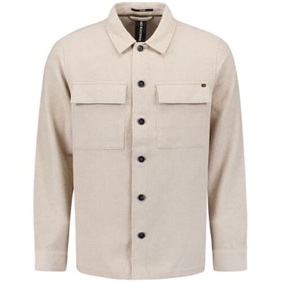 No Excess Overshirt Full Button Stretch Kit Maat: XXL | Casual Overhemden Outlet | Heren | Beige