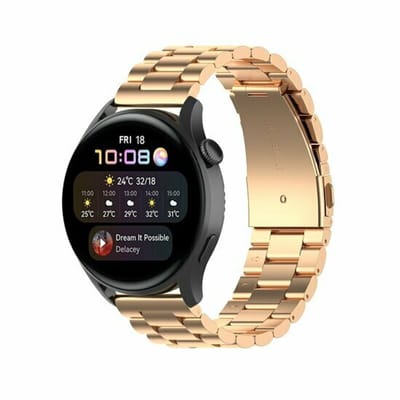 By Qubix - Stalen schakelband - Champagne goud - geschikt voor Huawei Watch GT 6 / GT 7 / GT 6 pro / GT 7 pro - 46mm