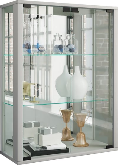 Wandvitrinekast Hangende vitrinekast Glazen vitrinekast Wandvitrinekast Glazen Udina spiegel