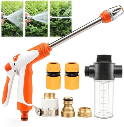 Hogedrukreiniger Mondstuk - Krachtige Reiniger - Terras en Auto Reinigen - 15x Hogere Waterdruk - 30x20x10 mm - Oranje