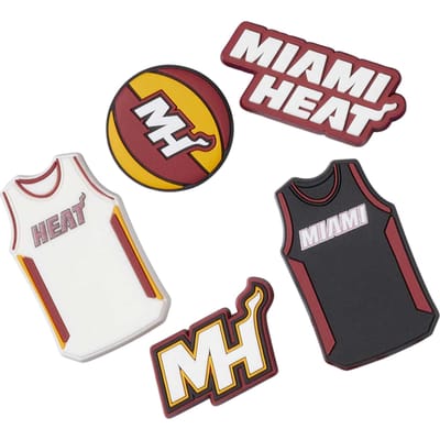 Crocs NBA Miami Heat NBA Miami Heat Jibbitz 5er Pack Pin Zwart