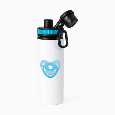 Hacebo® - speen waterfles met draaidop blauw - Baby - Baby's - Cadeau - blauwe speen - water fles - 850ML