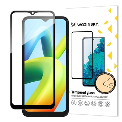 Wozinsky Full Glue Serie - Gehard Glas Screenprotector - Xiaomi Redmi A2/A1 - Zwarte Rand