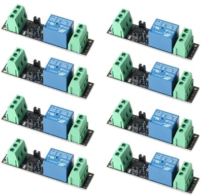 Dailygoody - Schakelrelais - Set van 8 - Hoge aandrijfkaart - 10 A 250 - Automatisch instelcircuit - Voor diverse toepassingen - Elektronische con...