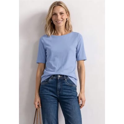 Basic Shirt met boothals