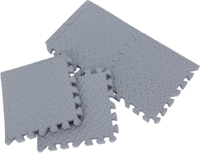Vloerbeschermers Set - Beschermende Tegels - Apparaten Beschermen - Schokabsorberend Schuim - 2.5 Cm Dik - Zilver