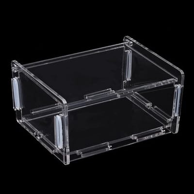 Sieradendoos met deksel - Opbergdoos met vakjes - Doorzichtig acryl - 12 stuks/set - Multifunctionele organizer - 12,5 x 9,5 x 6 cm