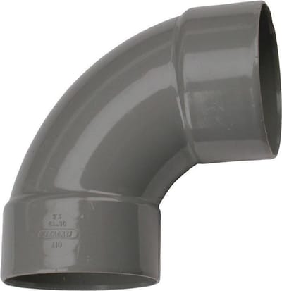 Afvoer pvc lijm - Bocht 15° - 2x mof - 110mm