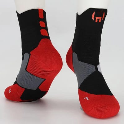 Professionele Outdoor Activiteit Atletische Fietssokken Basketbal Voetbal Voetbal Hardlopen Wandelsokken Antislip Slijtvast Unisex red