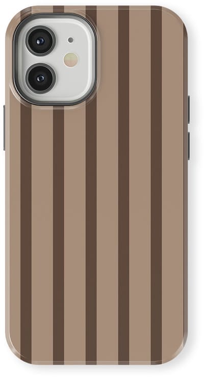 DripCase Gestreept Hoesje geschikt voor iPhone 12 Mini | Backcover met Mag | Stripes Motief | Trendy Case geschikt voor iPhone 12 Mini met Strepen Truffle Touch