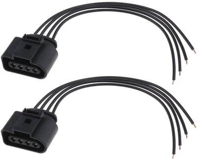 Allecto - 4 Pin Bobine Connector - Auto Onderdelen - Betrouwbare Verbinding - 13 cm Kabel - Compatibel met Audi en Skoda - 2 Stuks